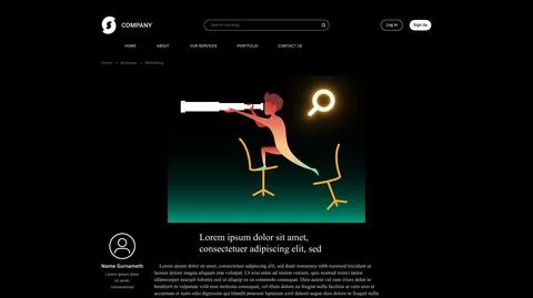 Vector HR looking for employee in gradient style . Editable illustration Stock Illustration