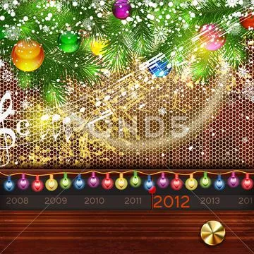 Vector ?hristmas retro background. Stock Illustration