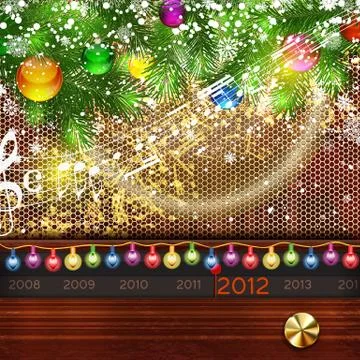Vector ?hristmas retro background. Stock Illustration