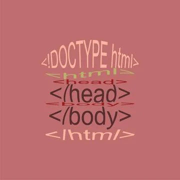 Vector html burger in flat style. Digital art Stock Illustration