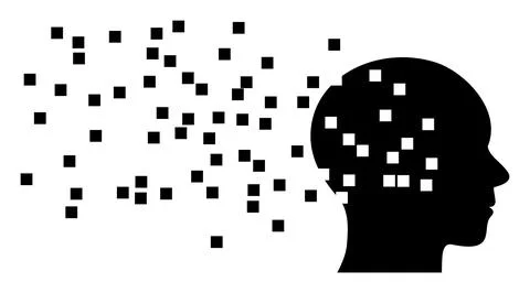 Vector Human Memory Synthesis Flat Icon Symbol Stockillustratie