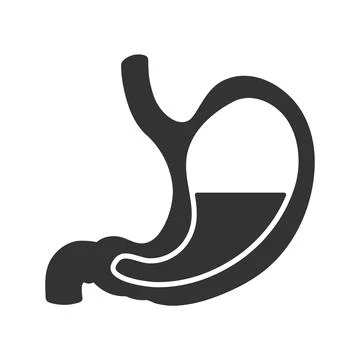 Vector human stomach icon isolated on white background Stock Illustration