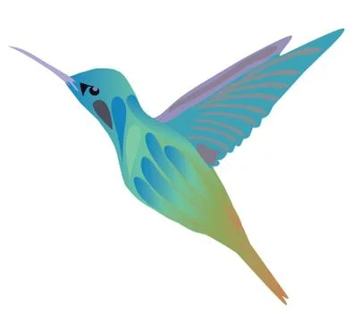 Vector Hummingbird Isolated Stock Illustration