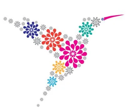 Vector Hummingbird Isolated. Stock Illustration