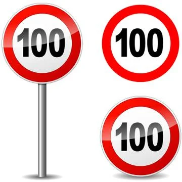 Vector hundred sign Stock Illustration