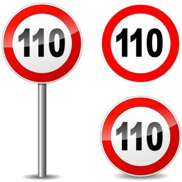 Vector hundred ten sign Stock Illustration