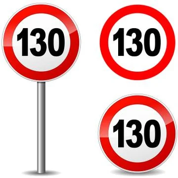 Vector hundred thirty sign Stock Illustration