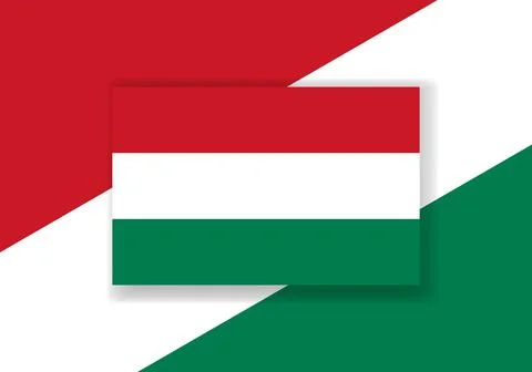 Vector Hungary  Flag. Country flag design. Flat vector flag. 库存插图
