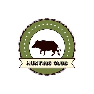 Vector hunting emblem Stock Illustration