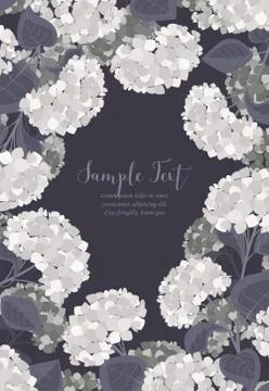 Vector hydrangea flower Stock Illustration