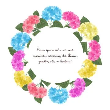 Vector hydrangea flower Stock Illustration