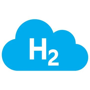 Vector Hydrogen Gas Flat Icon Image Stock Illustration