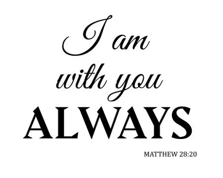 Vector I am with you always. Illustrazione stock