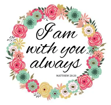 Vector I am with you always. Stock Illustration
