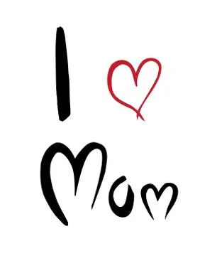 Vector I love mom Illustrazione stock