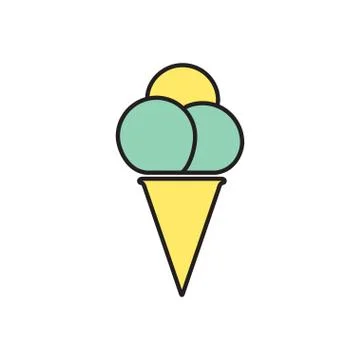 Vector ice-cream icon. Eps10 Stock Illustration
