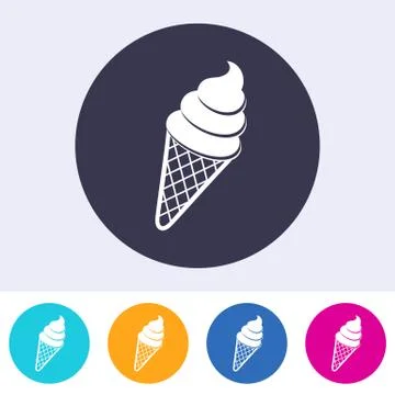 Vector ice cream icon Иллюстрация