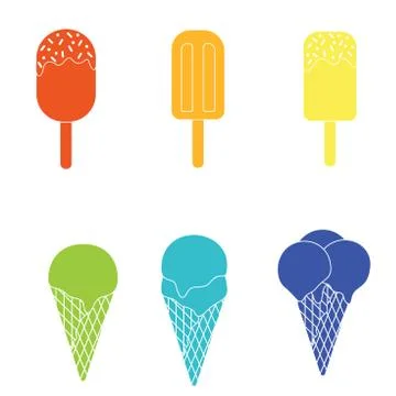 Vector Ice cream icon isolated. Logo ice cream illustration. Stock Illustration
