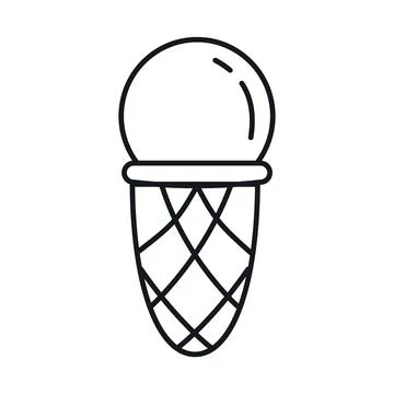 Vector ice cream in line style isolated Illustrazione stock