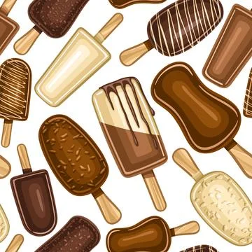 Vector Ice Cream Seamless Pattern 库存插图