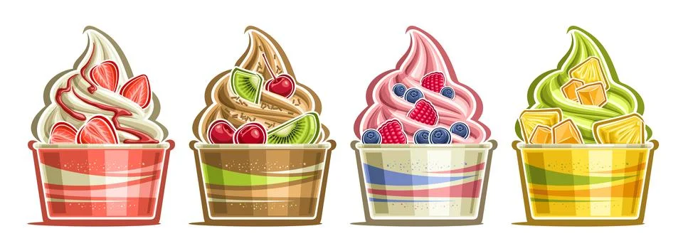 Vector Ice Cream Set Stock Illustration