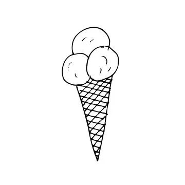 Vector Ice cream with three balls Stock Illustration