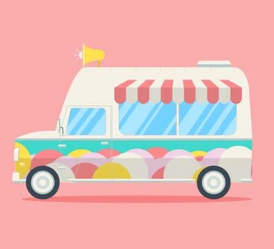 Vector Ice cream van Stock Illustration