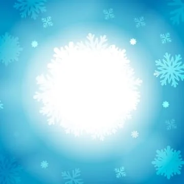 Vector : Ice crystal and bubble on blue winter background Stock-Illustration