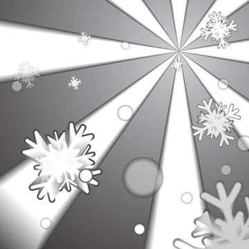 Vector : Ice crystal and snow paper style background Stock Illustration