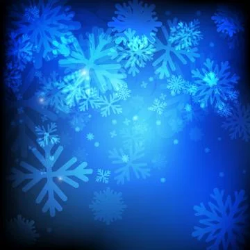 Vector : Ice crystal on blue background Stock Illustration