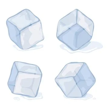 Vector ice cubes Stock Illustration