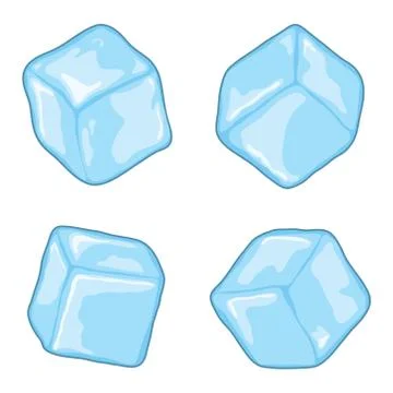 Vector ice cubes Illustrazione stock