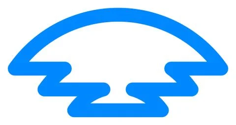 Vector Ice Hill Flat Icon Symbol 스톡 일러스트