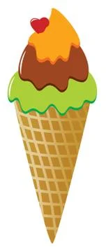 Vector icecream cone Stock Illustration
