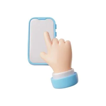Vector icon of 3D gestures on smart devices on a white background Stock Illustration