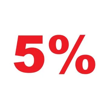 Vector icon 5% Illustrazione stock