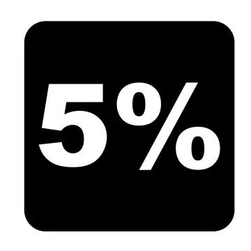Vector icon 5% Illustrazione stock