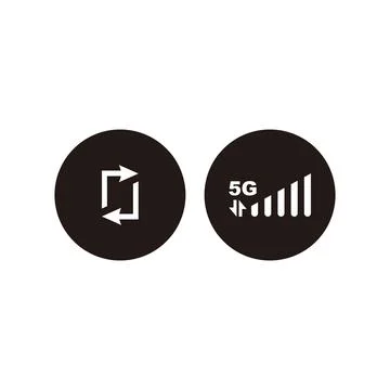 Vector icon 5G and 5G signal. Flat design style. resources Stock Illustration