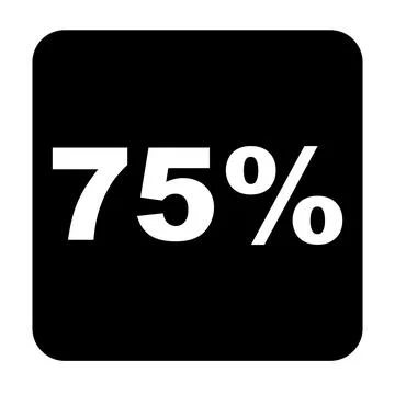 Vector icon 75% Stock Illustration