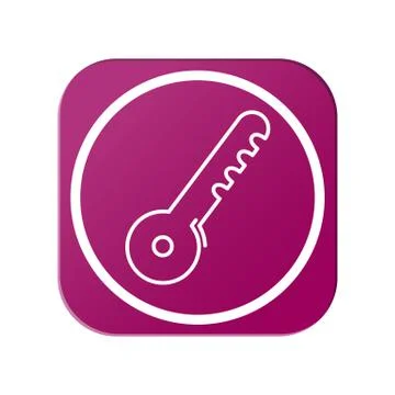 Vector icon of an abstract key. Simple design for the site and app. Stock Illustration