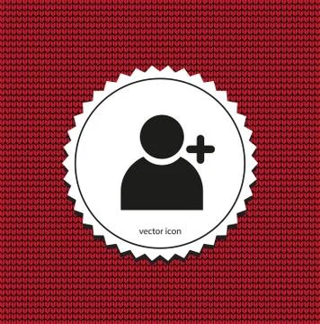 Vector icon add people Stock Illustration