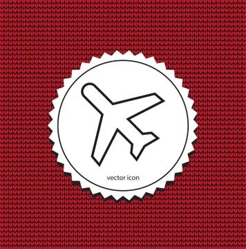 Vector icon airplane Stock Illustration