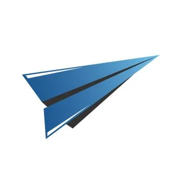 Vector icon of airplane, wing in negative space. Travel, extreme air sports,  Illustrazione stock