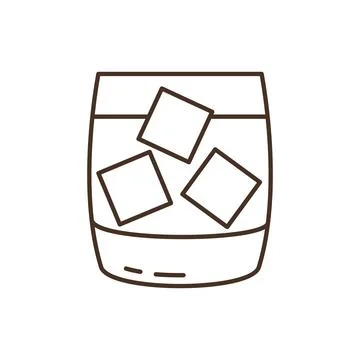 Vector icon for alcoholic drinks menu. Vector illustration. Stock Illustration