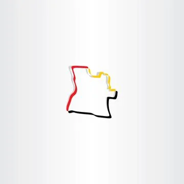 Vector icon angola map symbol Stock Illustration
