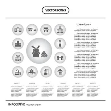 Vector  icon for architecture Stock Illustration
