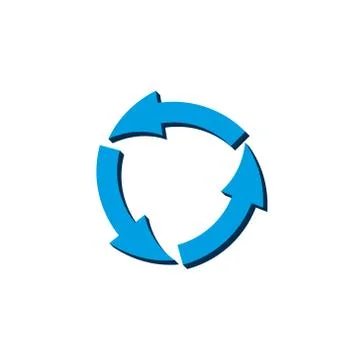 Vector icon arrow circle isometric. 3d sign isolated on white background. eps 스톡 일러스트