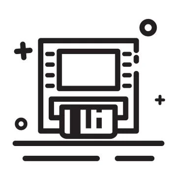 Vector icon. ATM icon, payment icon, finance icon Stock Illustration