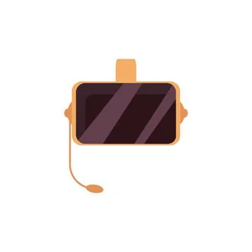 Vector icon of augmented virtual reality glasses for games in cyberspace Stock Illustration