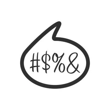 Vector icon bad dialogue Stock Illustration